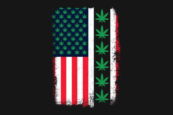 Reviewing Cannabis Weed USA Flag SVG for Embroidery